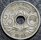 25 сантимов 1929 Франция. Монета продается в единственном экземпляре, изображенном на фото.