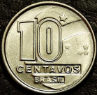 10 сентаво 1990 Бразилия. VF-XF (состояние монет от хорошего до отличного). На фото образец.