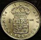 2 кроны 1968 Швеция. Монета продается в единственном экземпляре, изображенном на фото.