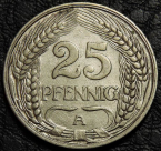 25 пфеннигов 1912 A Германия. Монета продается в единственном экземпляре, изображенном на фото.