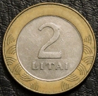 2 лита 2008 Литва. F-XF. На фото образец.