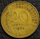 20 сантимов 1968 Франция. F-XF. На фото образец.