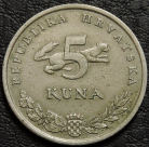 5 кун 1998 Хорватия. Медведь. Монета продается в единственном экземпляре, изображенном на фото.