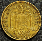 1 песета 1963 (65) Испания. Монета продается в единственном экземпляре, изображенном на фото.