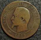 10 сантимов 1855 Франция. Монета продается в единственном экземпляре, изображенном на фото.