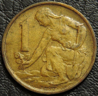 1 крона 1957 Чехословакия. Монета продается в единственном экземпляре, изображенном на фото.