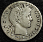 25 центов 1914 D США. Серебро. Монета продается в единственном экземпляре, изображенном на фото.