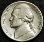 5 центов 1943 S США. Монета продается в единственном экземпляре, изображенном на фото.
