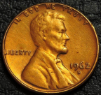 1 цент 1962 D США. Монета продается в единственном экземпляре, изображенном на фото.