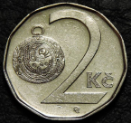 2 кроны 2008 Чехия. Монета продается в единственном экземпляре, изображенном на фото.