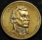 1 доллар 2008 D США Джеймс Монро. Монета продается в единственном экземпляре, изображенном на фото.