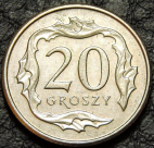 20 грошей 2015 Польша. Монета продается в единственном экземпляре, изображенном на фото.