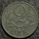 2 эре 1942 Дания. Монета продается в единственном экземпляре, изображенном на фото.