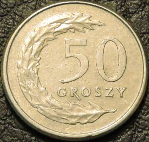 50 грошей 1991. Польша. F-XF. На фото образец.