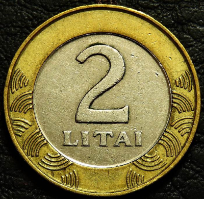 2 лита 1999 Литва. Монета продается в единственном экземпляре, изображенном на фото.