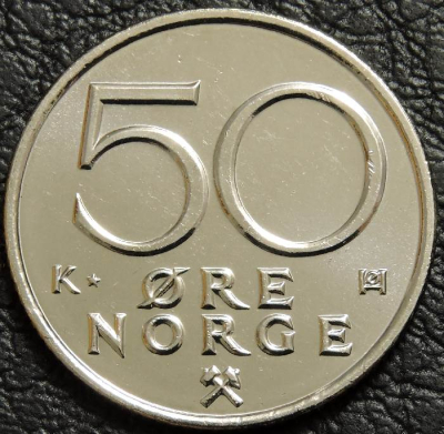 50 эре 1994 Норвегия. Монета продается в единственном экземпляре, изображенном на фото.