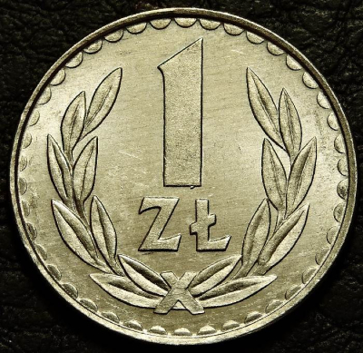 1 злотый 1984 Польша. Монета продается в единственном экземпляре, изображенном на фото.