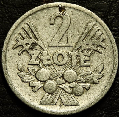 2 злотых 1960 Польша. Уценка. Монета продается в единственном экземпляре, изображенном на фото.