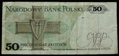 50 злотых 1988 Польша. Банкнота продается в единственном экземпляре, изображенном на фото.
