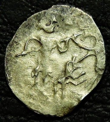 Денга Тверь 1426-1435. Борис Александрович. ГП2 7057. Охота на медведя. Монета продается в единственном экземпляре, изображенном на фото.