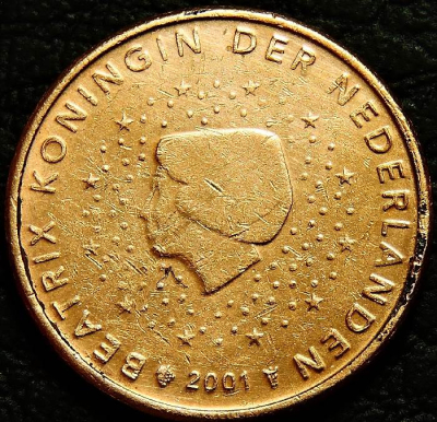 2 евроцента 2001 Нидерланды. Монета продается в единственном экземпляре, изображенном на фото.