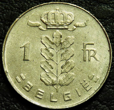 1 франк 1972 Бельгия 'BELGIË'. Монета продается в единственном экземпляре, изображенном на фото.