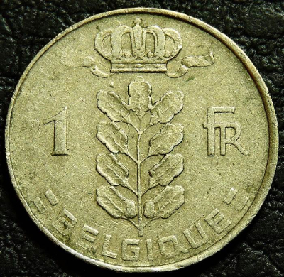1 франк 1951 Бельгия 'BELGIQUE'. Монета продается в единственном экземпляре, изображенном на фото.