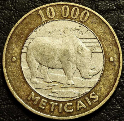 10000 метикалов 2003 Мозамбик. Монета продается в единственном экземпляре, изображенном на фото.
