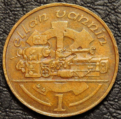1 пенни 1994 Остров Мэн. Монета продается в единственном экземпляре, изображенном на фото.