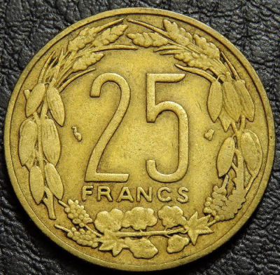 25 франков 1996 Центральная Африка. Монета продается в единственном экземпляре, изображенном на фото.
