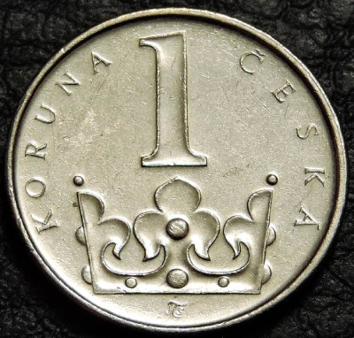 1 крона 2013 Чехия. VF-XF. На фото образец.