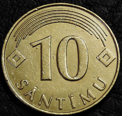10 сантимов 2008 Латвия. Монета продается в единственном экземпляре, изображенном на фото.