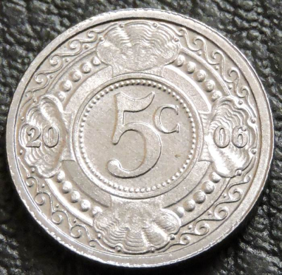 5 центов 2006 Нидерландские Антилы. UNC. На фото образец.