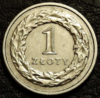 1 злотый 1993 Польша. Монета продается в единственном экземпляре, изображенном на фото.