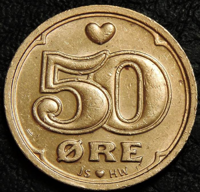 50 эре 2015 Дания. Монета продается в единственном экземпляре, изображенном на фото.