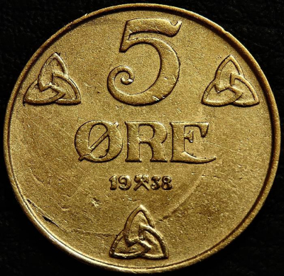 5 эре 1938 Норвегия. Монета продается в единственном экземпляре, изображенном на фото.