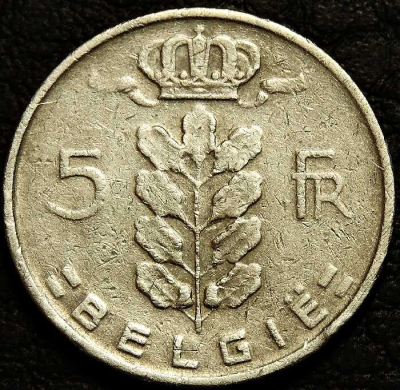 5 франков 1967 Бельгия BELGIE. Монета продается в единственном экземпляре, изображенном на фото.