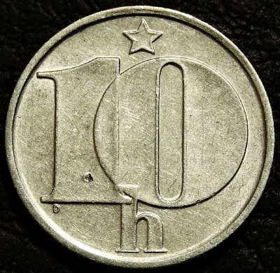 10 геллеров 1974 Чехословакия. Монета продается в единственном экземпляре, изображенном на фото.