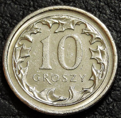 10 грошей 2011 Польша. Монета продается в единственном экземпляре, изображенном на фото.
