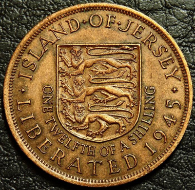 1/12 шиллинга 1954 Джерси. Монета продается в единственном экземпляре, изображенном на фото.