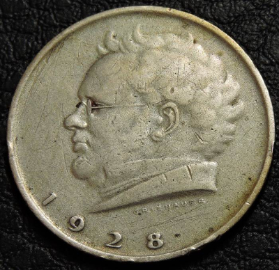 2 шиллинга 1928 Австрия. Шуберт. Монета продается в единственном экземпляре, изображенном на фото.