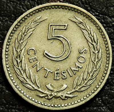5 сентесимо 1953 Уругвай. Монета продается в единственном экземпляре, изображенном на фото.