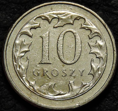10 грошей 2017 Польша. Монета продается в единственном экземпляре, изображенном на фото.